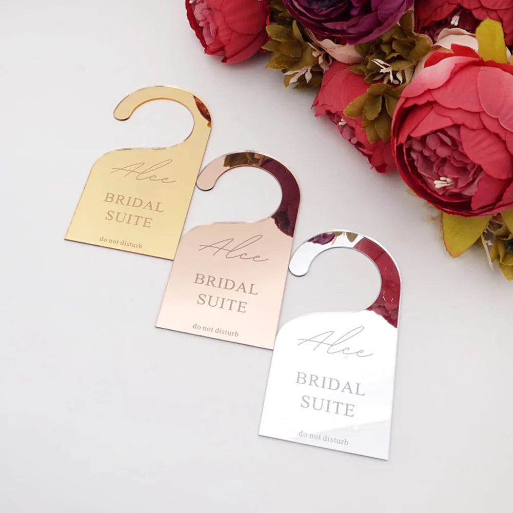 Персонализированный свадебный люкс, подвесная дверная вывеска, акриловое зеркало на заказ, имя невесты 14x7 см, свадебные сувениры, украшение для вечеринки Персонализированный свадебный люкс, подвесная дверная вывеска, акриловое зеркало на заказ, имя невесты 14x7 см, свадебные сувениры, украшение для вечеринки