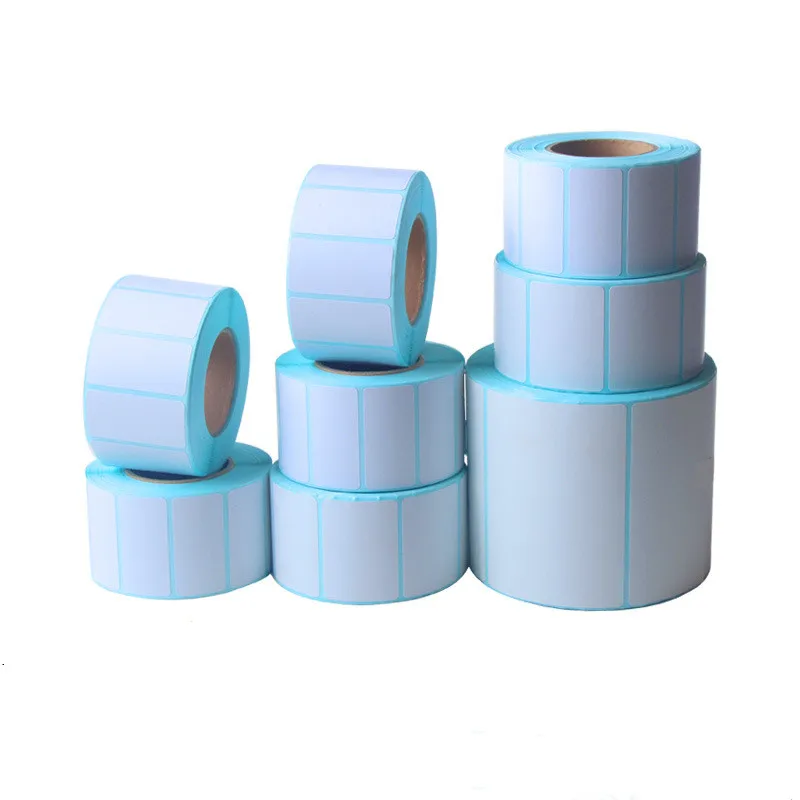 

White Shipping Label Stickers Blank Paper Label Adhesive Sticker Supermarket Blank Sticker For Thermal Barcode Printer