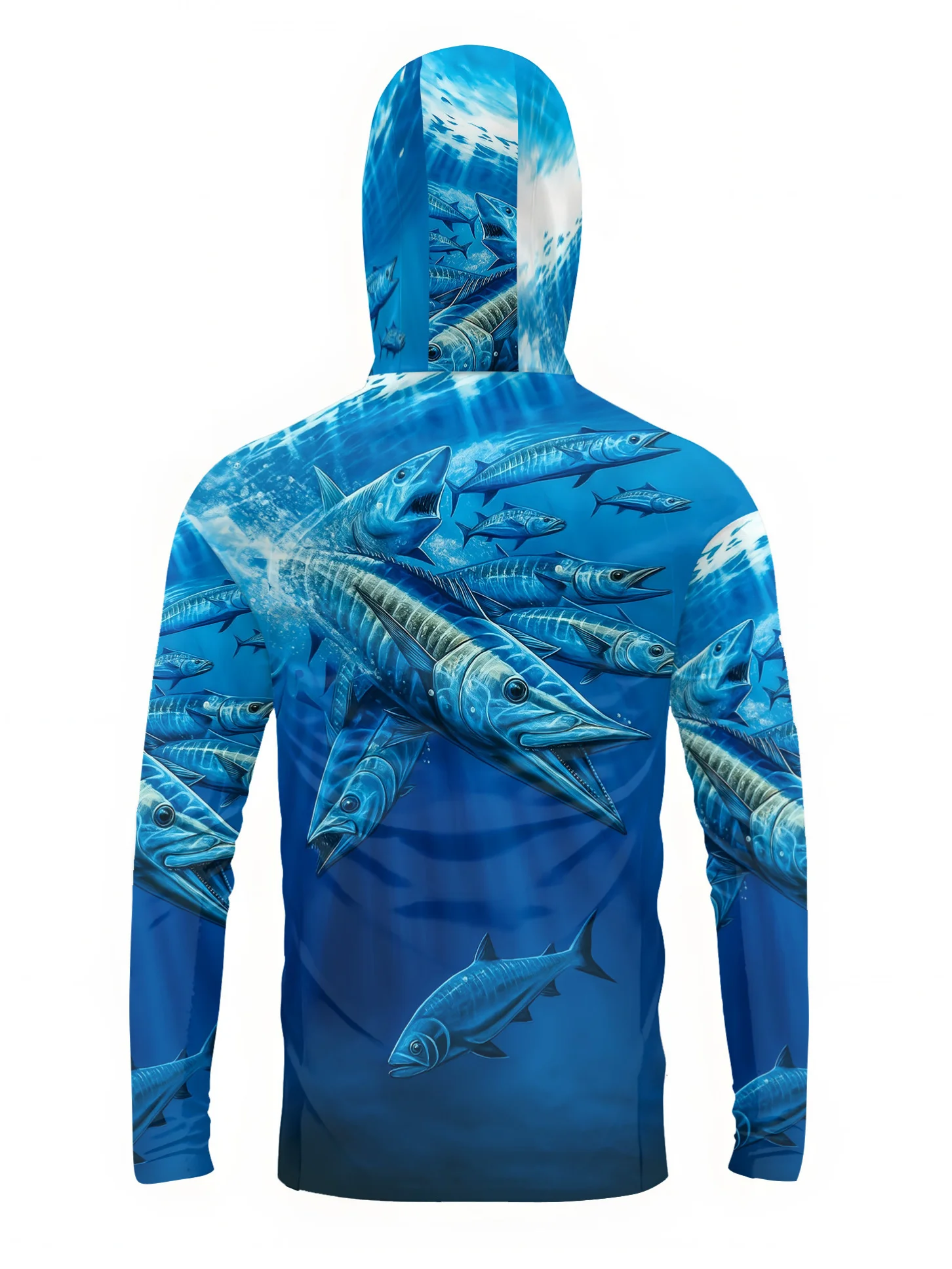 Men Hood Fishing Shirt long sleeve Fishing clothing fishing t shirt uv protection fishing shirt Fishing Apparel Quick Dry view 5