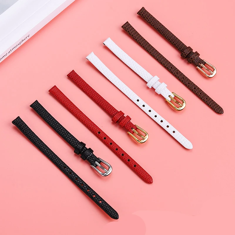 6mm 8mm 10mm 12mm 14mm Lizard Design Watch Strap For Casio Rose Fossil Rosemont RS045 Watchband Small Size Women's WristBracelet