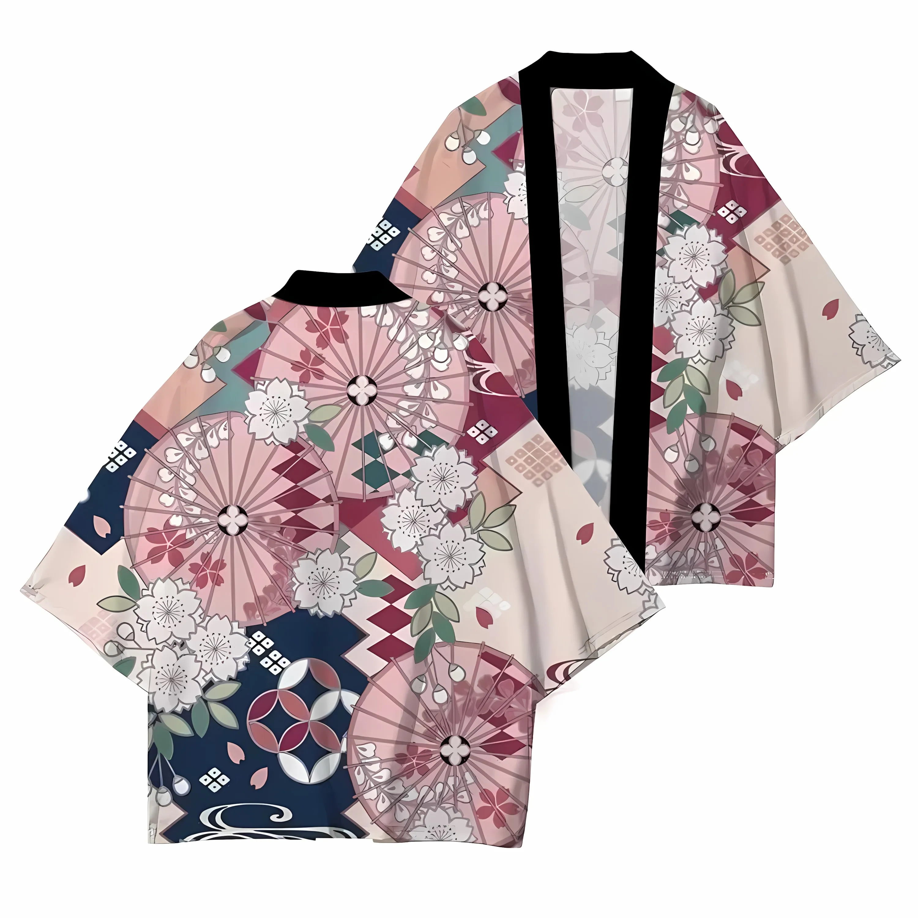 2026 Summer New Men's Kimono with 3D Flower Pattern Print for Street Casual Fashion Comfortable Soft Breathable
