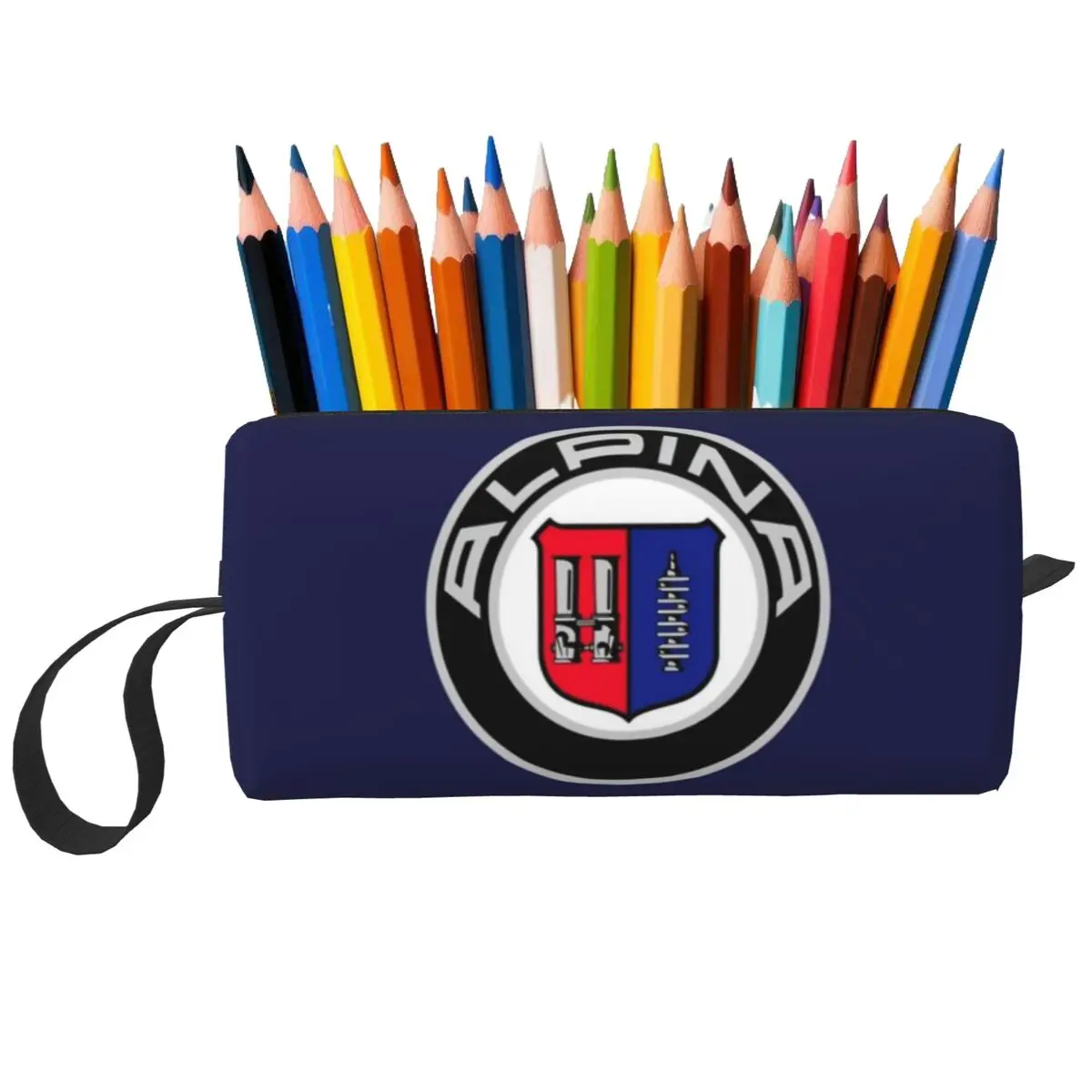 

Alpina-классический пенал с логотипом автомобиля для студентов, школьная коробка для ручек, сумка-карандаш, канцелярские принадлежности, дорожная женская косметичка