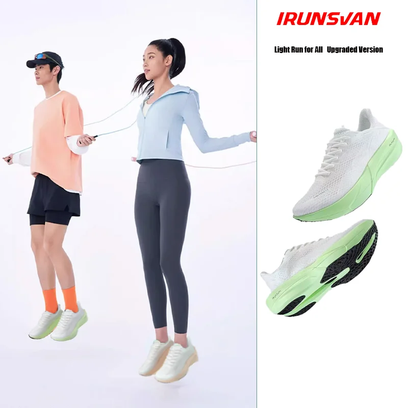 IRUNSVAN Full length High tech Carbon Plate Shock Absorbent Breathable Running Shoes Comfortable and Durable Mesh Sports Shoes