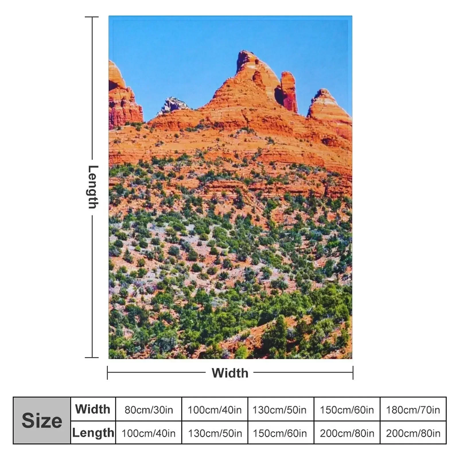 Gorgeous Red Rocks of Sedona Throw Blanket couch cozy soft plush fuzzy picnic outdoor blanket