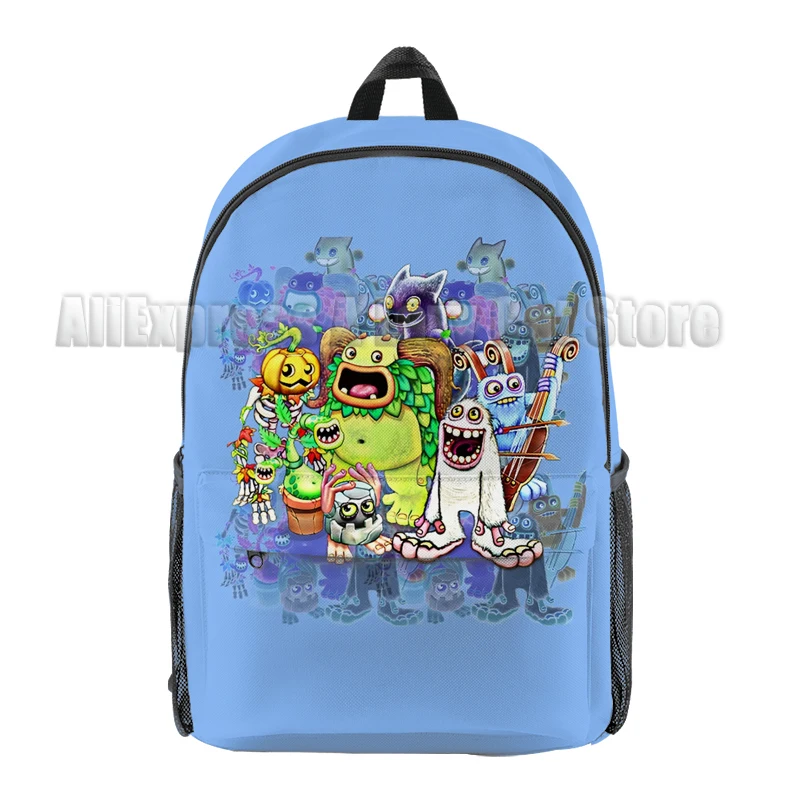 Ransel monster bernyanyi Saya tas sekolah dasar dan sekunder kartun tas sekolah horor anak-anak Anime Mochila