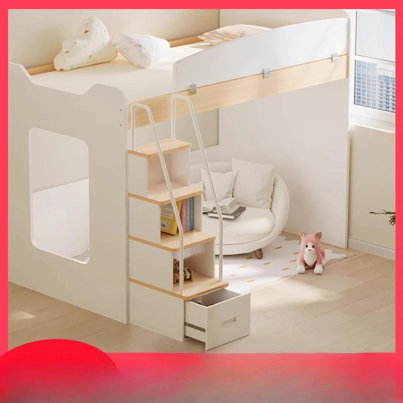 Tangga Rumah Tangga Kayu Solid Tebal, Tangga Tempat Tidur Tingkat, Lemari Tangga, Bangku Tangga Lipat, Tangga Serbaguna, Dapat Disesuaikan untuk Anak-Anak