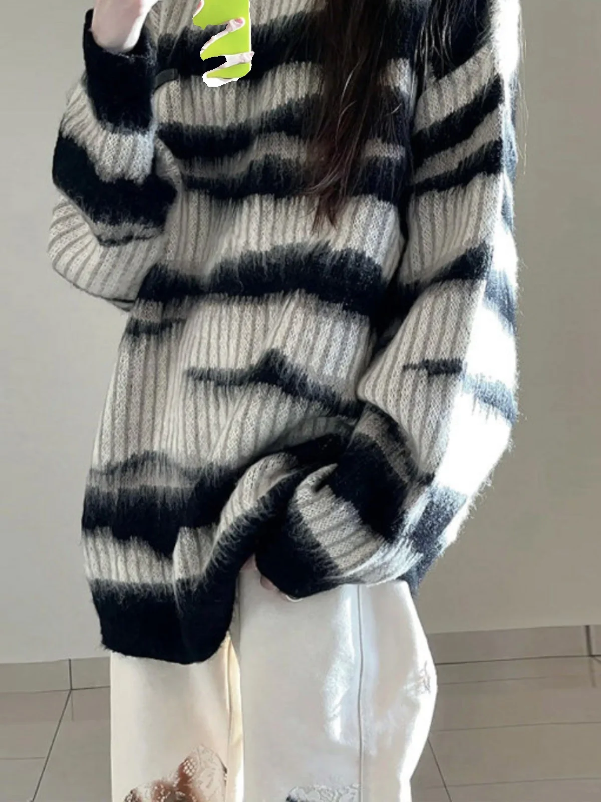 

Модный мужской свитер с круглым вырезом из вельвета с полосками, вязаный, в американском стиле, с цветовыми блоками, для весны и осени