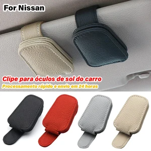Leather Glasses Sun Sun Target Sunglasses Car Clip Card Ticket Holder For Qashqai J10 Juke Teana J32 Micra Tiida March Versa J12 XTRAIL T31 T32 T33 D21 Sentra J11 Titan Vampire Patrol Y60 Y61 350Z 370Z Pathfinder 6 Main Sales Gate Gate Tiida - №2