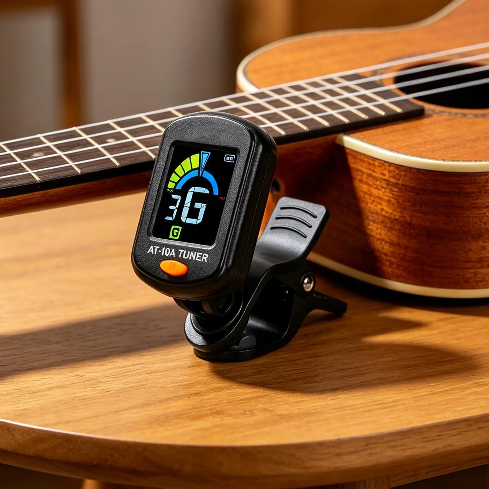 Digital Guitar Tuner Clip Design Music Instrument Tool 360 Degree Rotating Guitar Tuner Clip On For Music Performance Practice