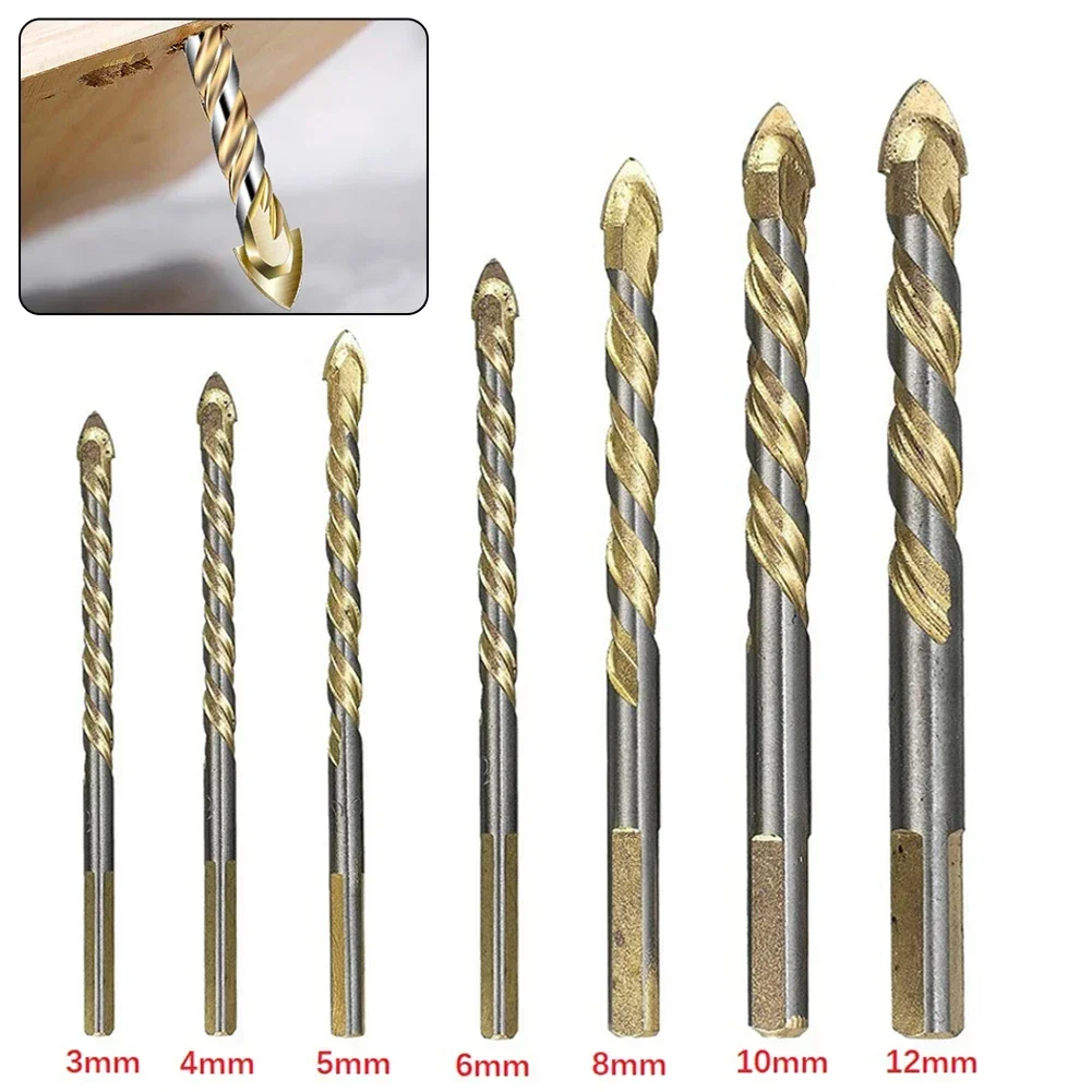 Broca de alta calidad, herramientas de carpintería, ladrillo de carburo de tungsteno, hormigón para azulejos de porcelana, mango de forma Triangular