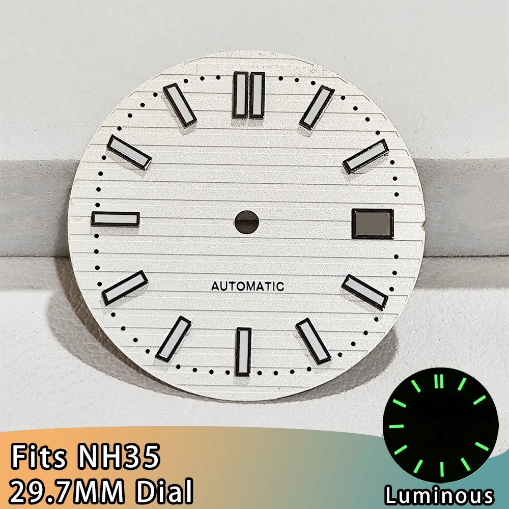 

29.7mm NH35 Dial Dial High Quality NH35 29.7MM Watch Dial Accessories NH35 Dial Parts For NH35 Movement Dial C3 Green Luminous