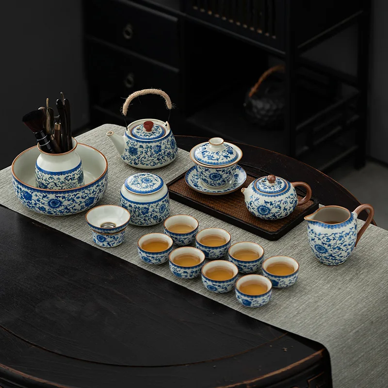 Traditional Portable Tea Set Ceremony Matcha Chinese Gongfu Teapot Tea Set Infuser Mate Cup Tetera Porcelana Tea Set Full - view 3