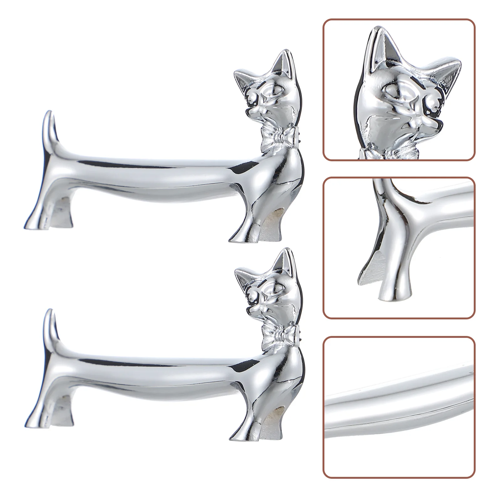 

2pcs Alloy Chopstick Racks Creative Metal Tableware Holders Practical Storage Rests For Forks Spoons Home Kitchen Decor