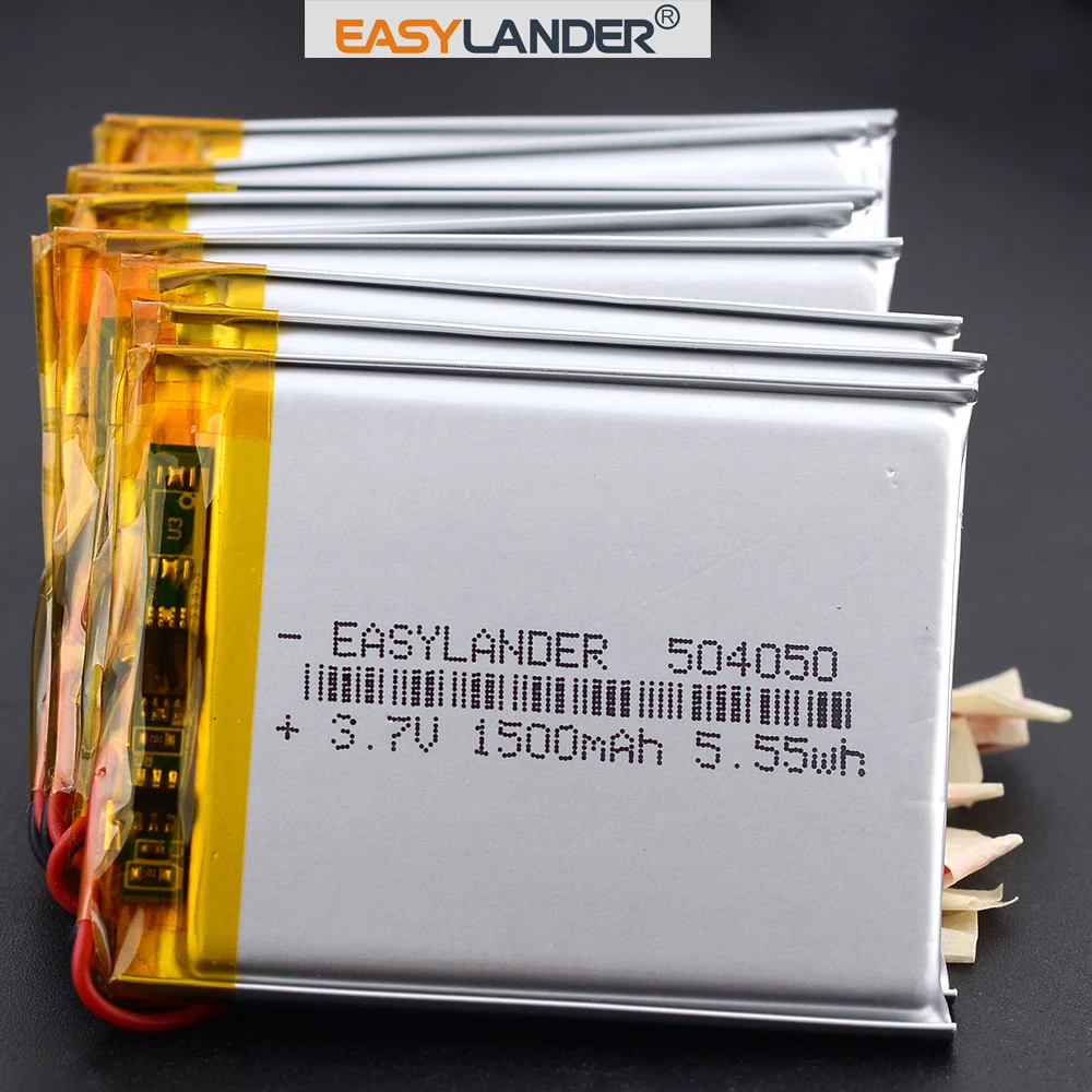  €3 VAT Included 10pcs Silicone Wires Li-ion Polymer Battery  504050 3.7V 1500mAh