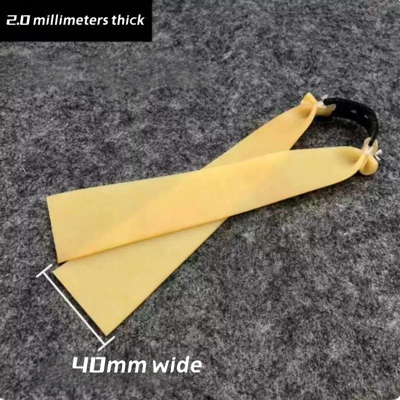 2.0mm Thick 40mm Wide Flat Slingshot Rubber Band High Elasticity Replacement Band Long Pole Sling Shooting Catapult Accessories