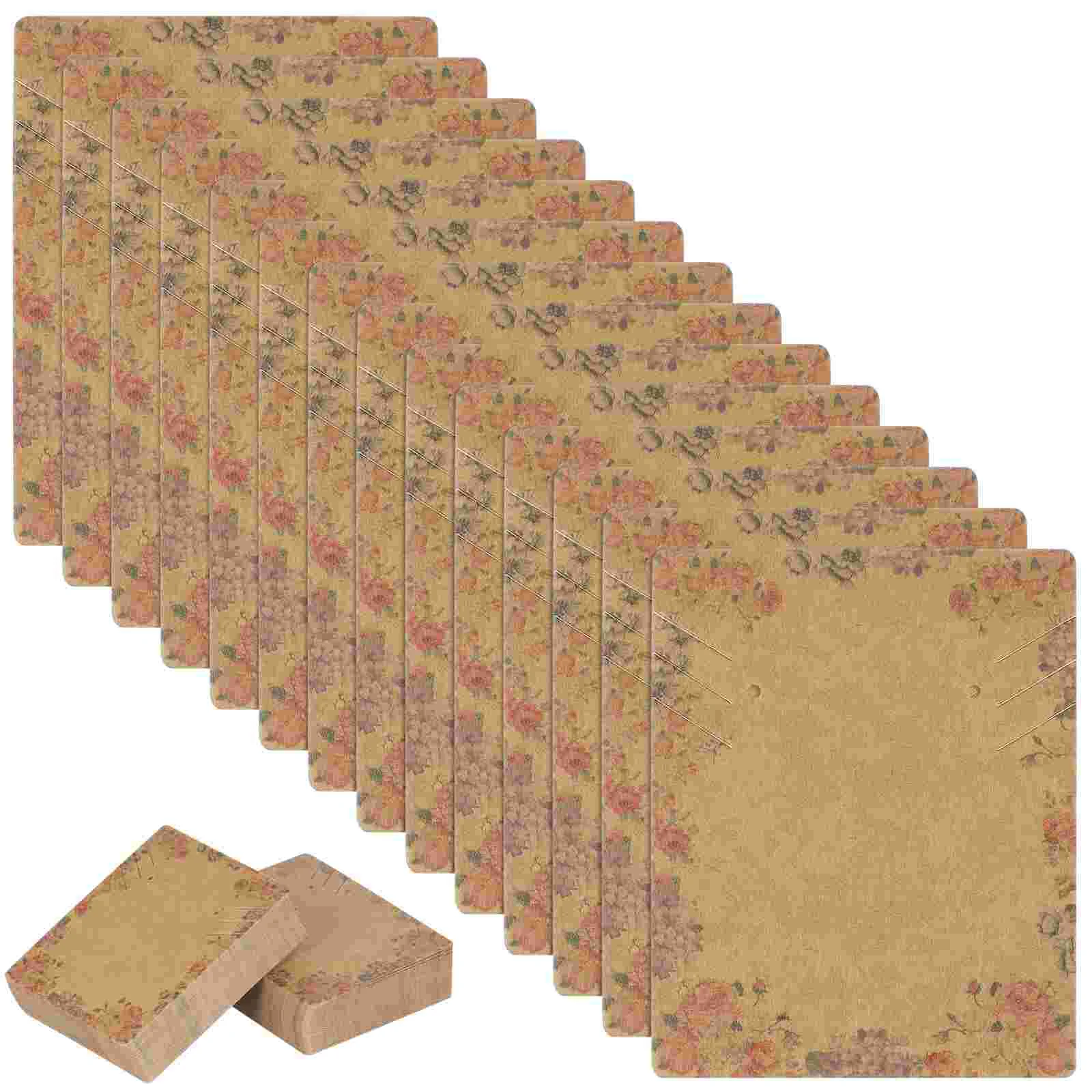 

100 Pcs Paper Display Cards for Jewelry Flower Necklace Key Chain Earring Holding Miss Decoration