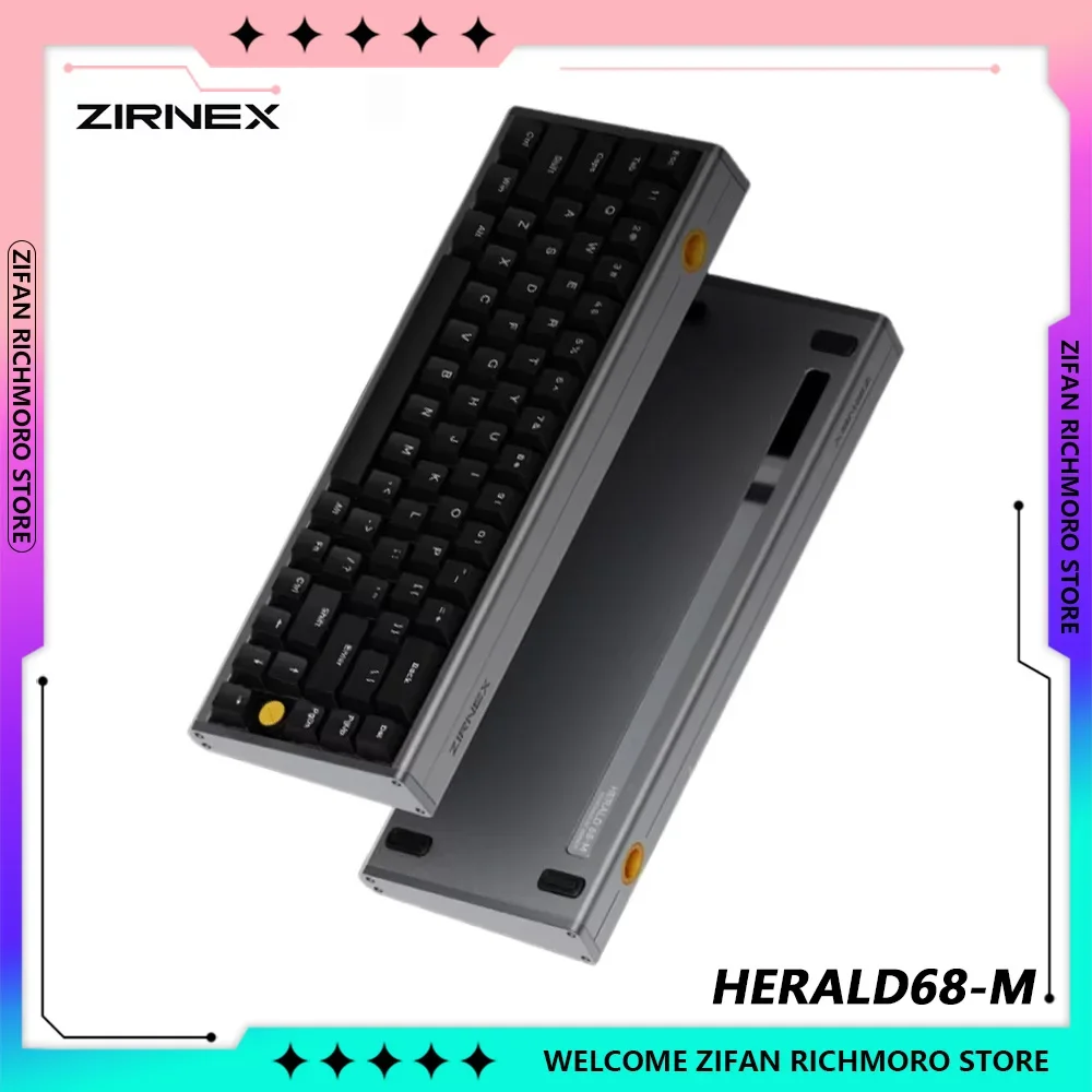 ZIRNEX Herald68-M Aluminum Alloy Magnetic Switch E-sport Keyboard RGB Light Magnetic Switch Wired Custom Keyboard Pc Accessories