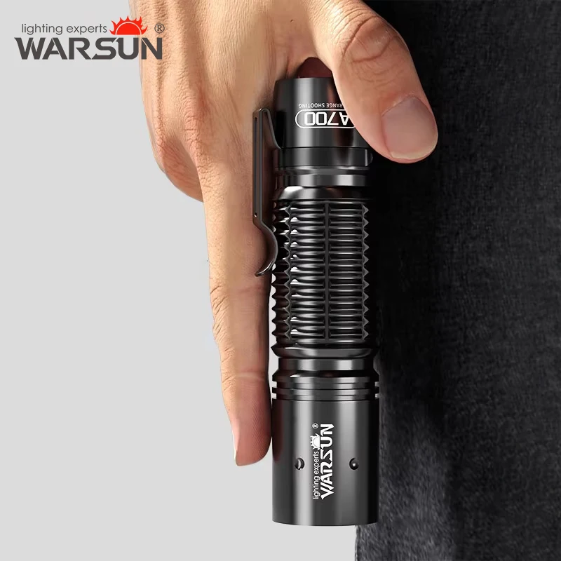 WARSUN A700 Flashlight Emergency Torch Type C Rechargeable Small Portable Lantern Hand Lamp Long Shot Camping Light 800 Lumen