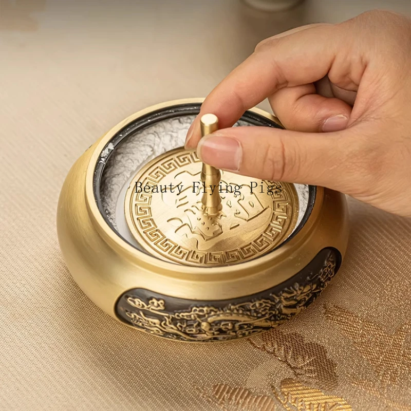 1pc Metal Fragrance Pressure Household Fragrance Ash Leveler Buddhist Hall Supplies Fragrance Board Sacrificial Supplies