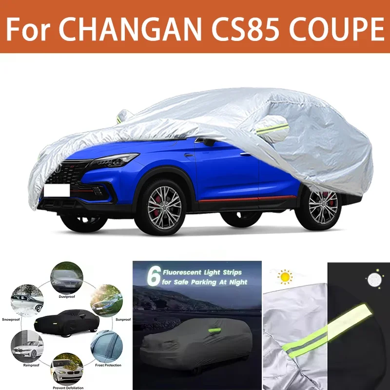 

For CHANGAN CS85 COUPE Car Cover Outdoor Protection Covers Snow Sunshade Waterproof Dustproof Exterior UV Car Accessories