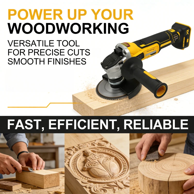 

FAAOTU DCG405 125mm Flat Head Angle Grinder - Brushless Cordless Cutting Tool Compatible with DW Battery