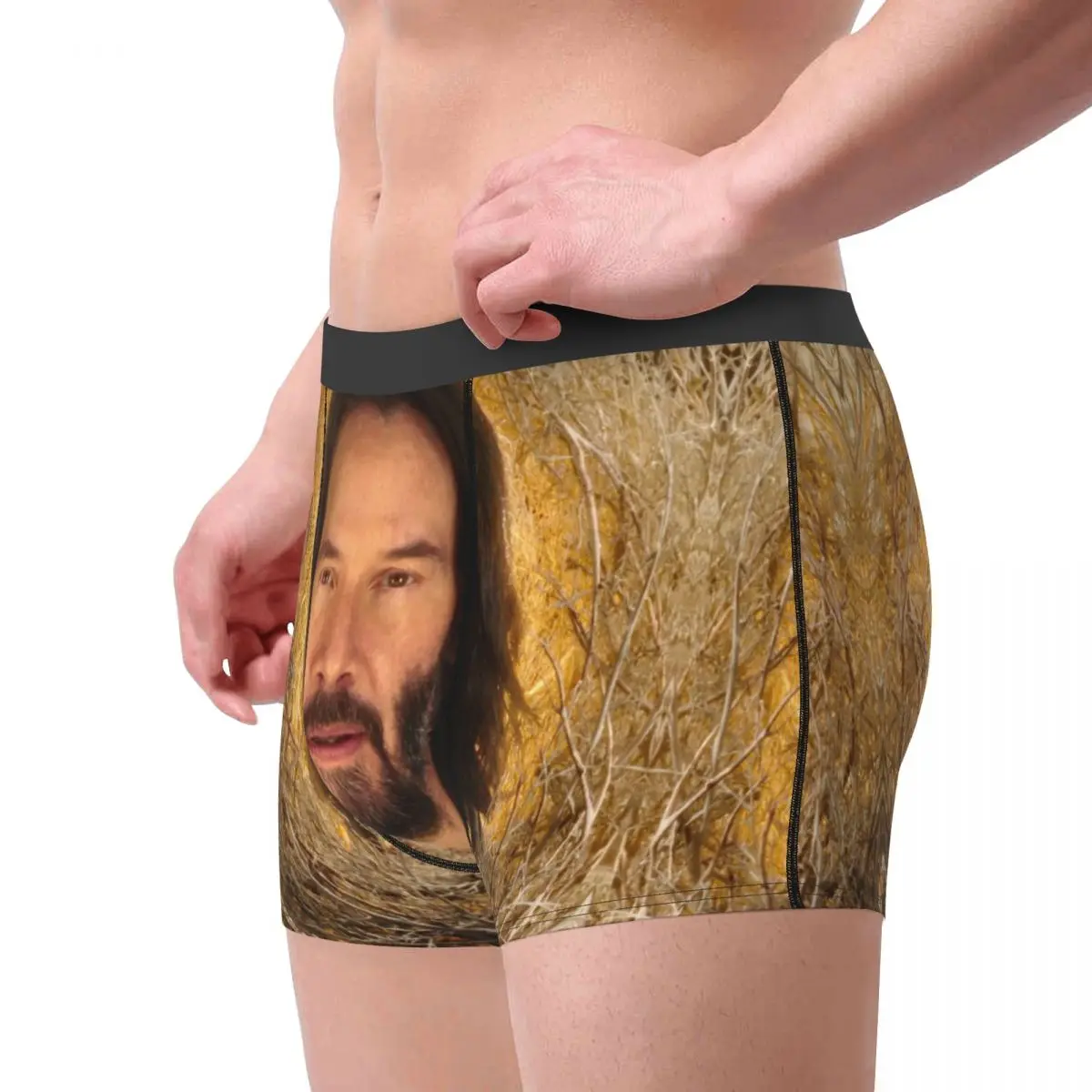 Custom Male Fashion Keanu Reeves Underwear Famous Actor John Wick Boxer Briefs Soft Shorts Panties Underpants