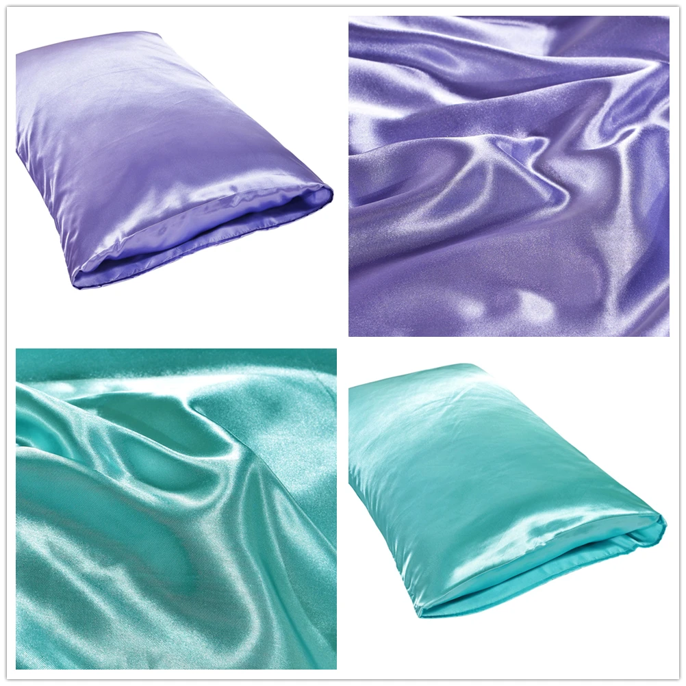 100% Silky Satin Hair Beauty Pillowcase Standard Queen 1PC