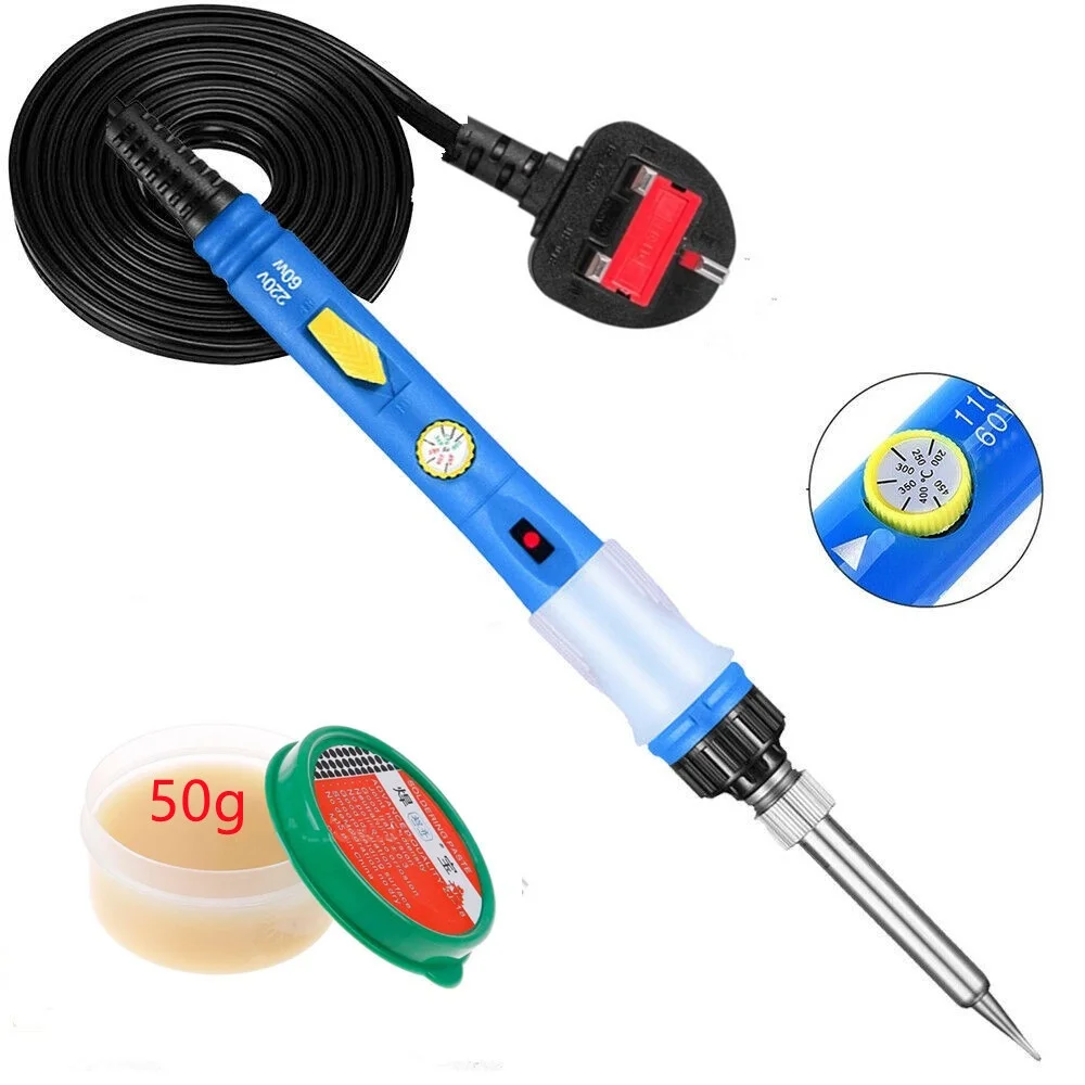 

60W Soldering Iron Adjustable Temperature Electric Solder Iron Rework Station Heat Pencil Welding Repair Tools Soldering Paste