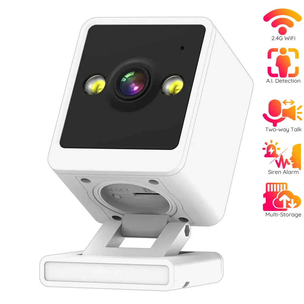 2K Mini Home Security Camera Small Indoor WiFi Cameras 4MP Tiny Nanny Camera Night Vision 2-way Audio Surveillance Camera Tuya