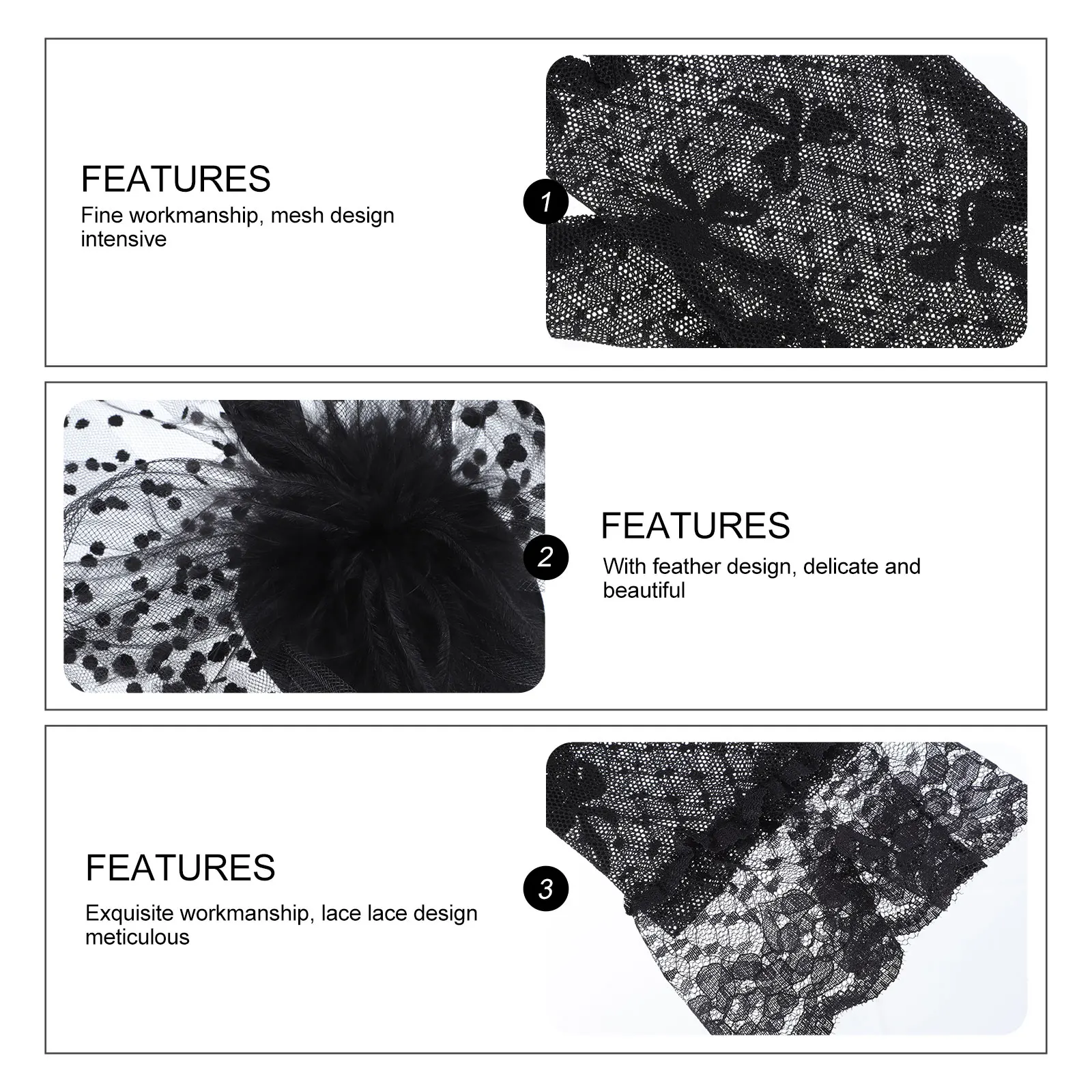 

1 Set Retro Net Yarn Hat Glove Set Women Cheongsam Decor Elegant Banquet Mesh Headdress Party Veil Gauze Hair Accessory Costume
