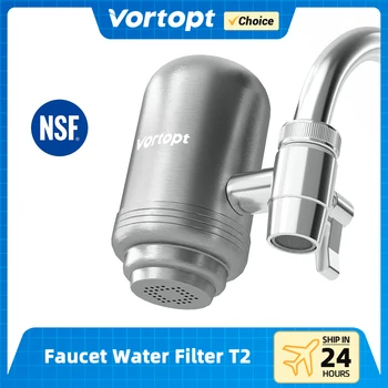 Vortopt rubinetto in acciaio inox Filtro per acqua potabile per accessori da cucina rubinetto Filtro depuratore di filtrazione dell'acqua 500 galloni