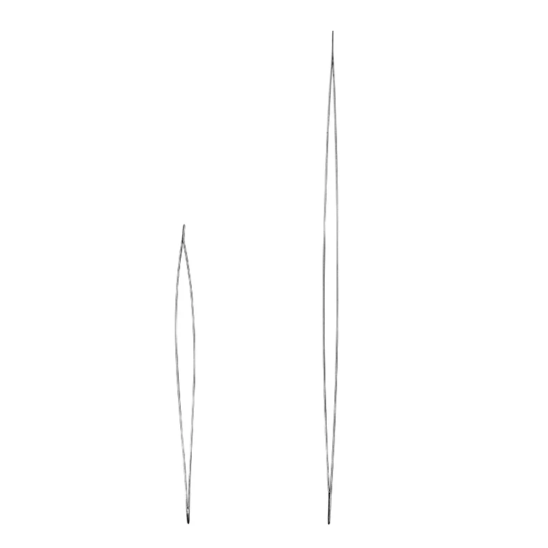 1Set Stainless Steel Large Eye Self Threading Beading Needles Kit Open Eye Bead Needle Pins DIY Handmade Jewelry Making Tools