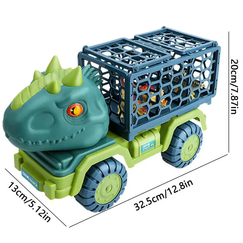 

Dinosaur Truck Transport Car Toys 15 Dino Animal Model Carrier Vehicle Tyrannosaurus Rex Truck Game Children Birthday Gifts