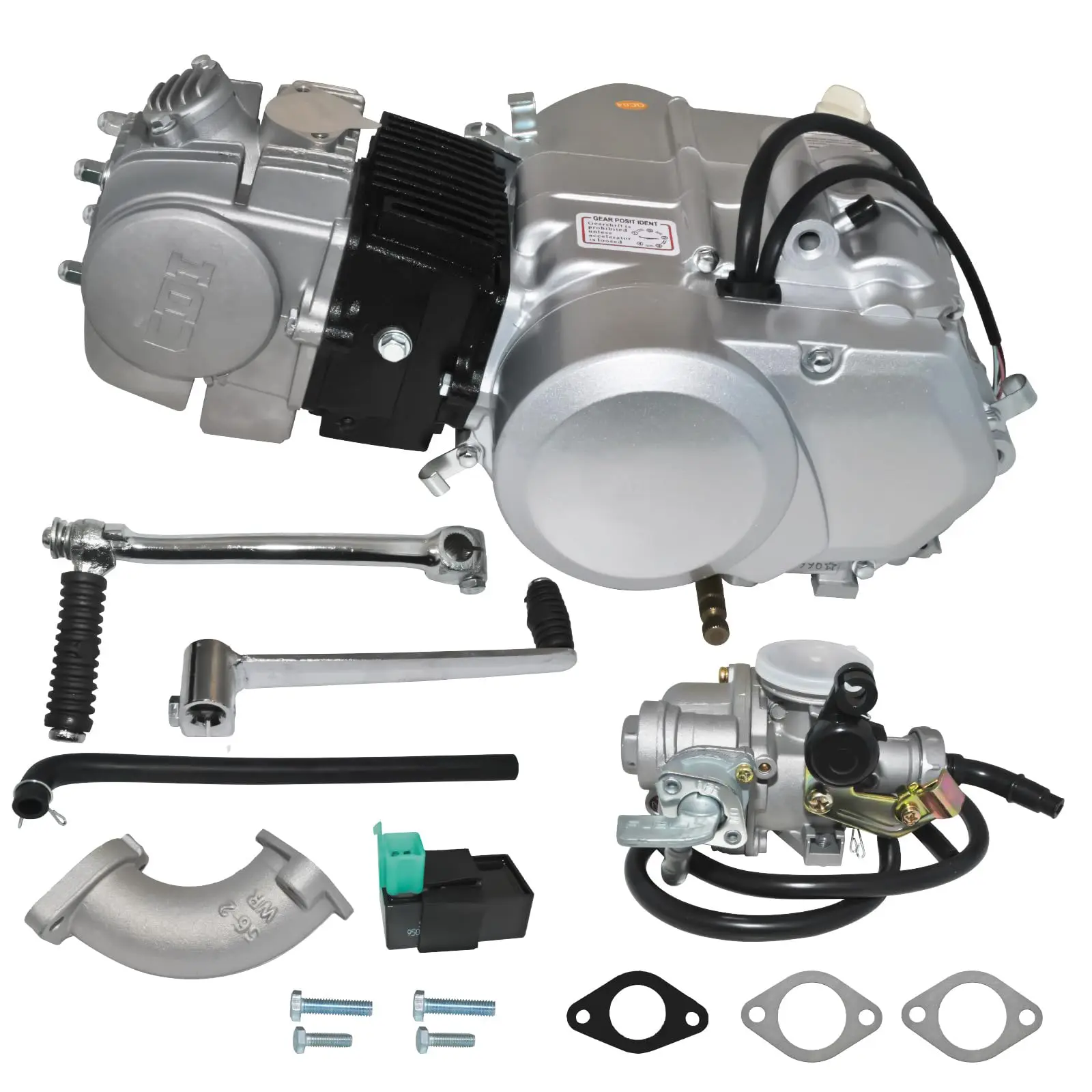 140CC 4-Stroke Engine Motor Kit 4 Speed Stroke Single Cylinder Field Buggy Engine Horizontal Racing Engine W/CDI Ignition System Fit for CRF50 / CRF70 / XR50 / XR70 / Z50 / Z50R / Z50 / XL70 ST70