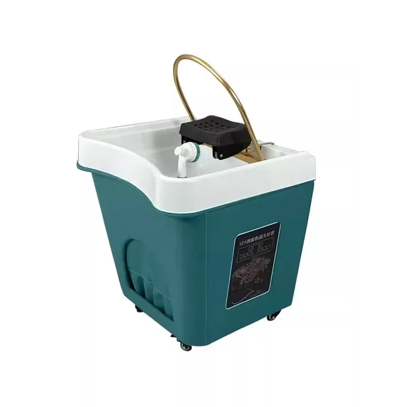 

Movable Shampoo Basin Head Therapy Machine Supporting Massage Couch Facial Bed Fumigation Water Circulation Shampoo Machine