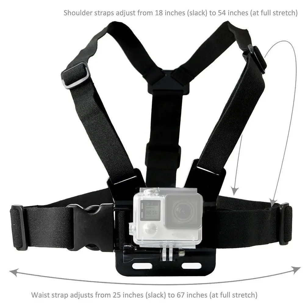 Chest Mount Belt Head Strap for GoPro Hero 12 11 10 9 8 7 6 5 Insta360 SJCAM EKEN DJI Action Camera Accessories