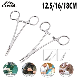 Stainless Steel Plier Curved Straight Tip Hemostatic Forceps Locking Clamps Hemostatic Forceps Arterial Clamp Fish Hook Pliers