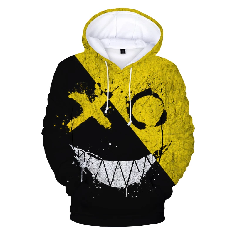 Fashion Devil Smiley Face 3D Print Hoodie Oversize Sweatshirts Men Women Casual Long Sleeve Streetwear Pullover Unisex Clothes