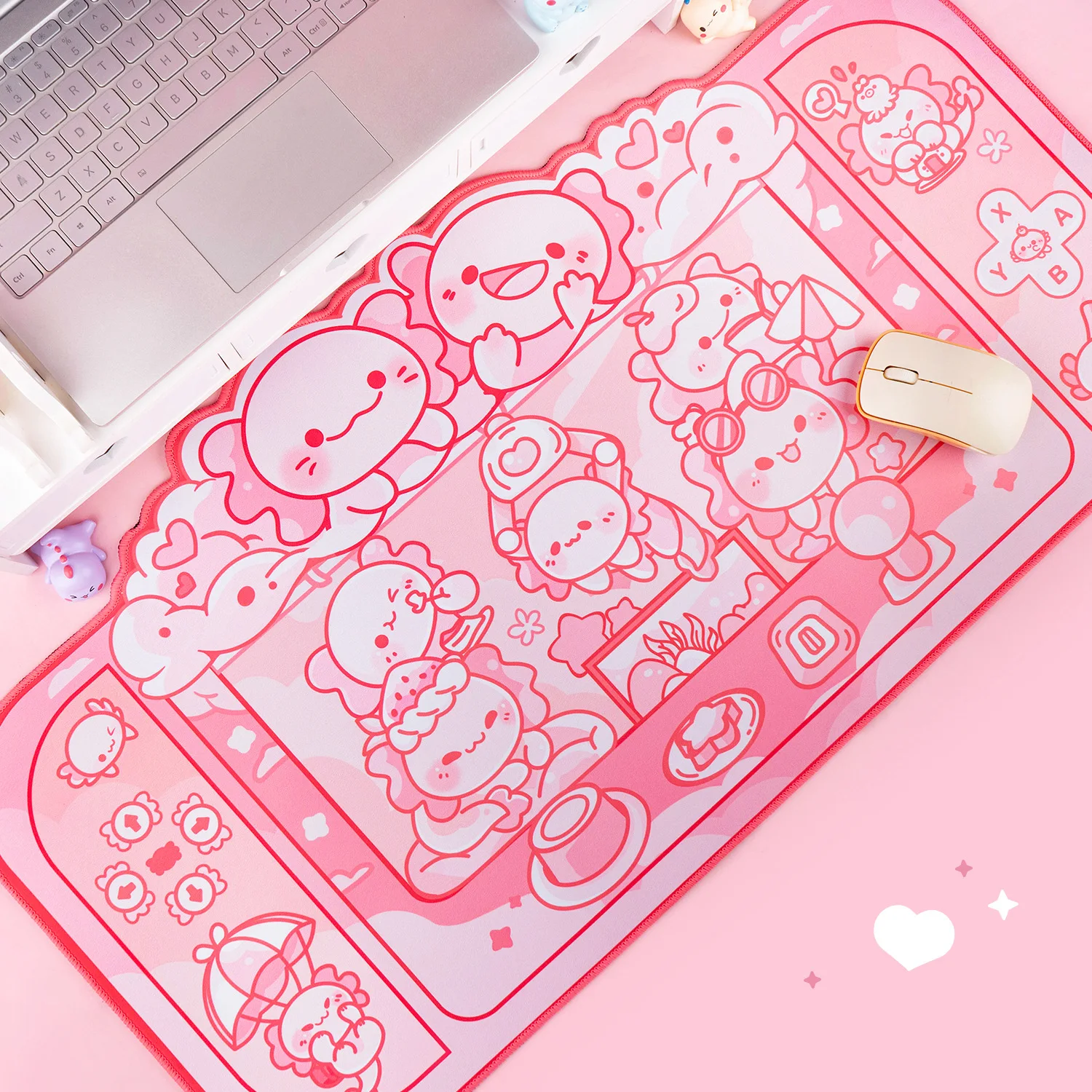 

Extra Large Kawaii Gaming Mouse Pad Cute Pastel Pink XXL Big Desk Mat Water Proof Nonslip Laptop Desk Accessories