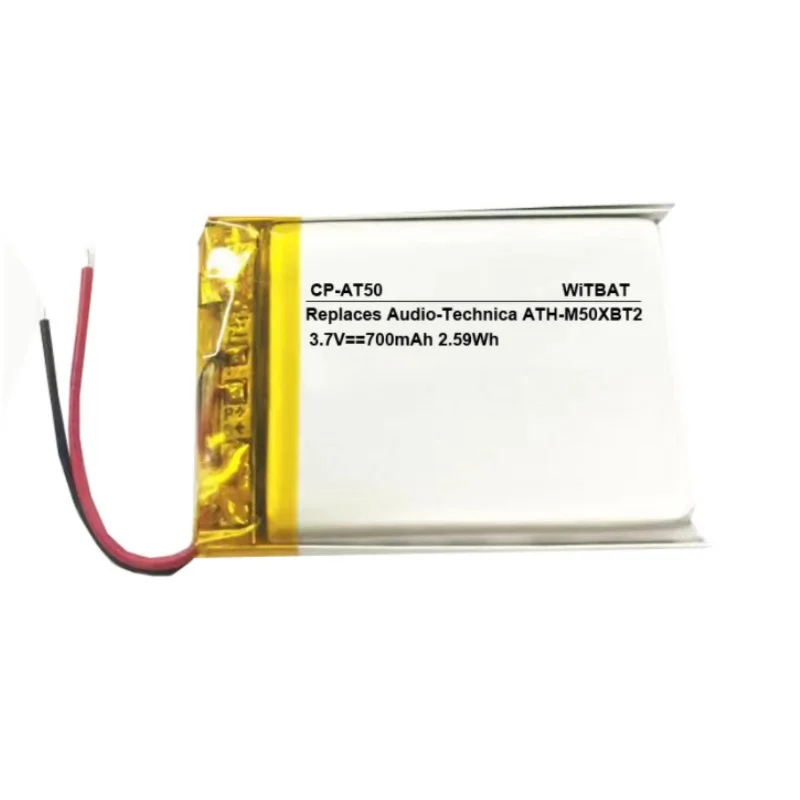 Battery for Audio Technica ATH-M50XBT2 ATH-ANC40BT ATH-AR5BT Headset New Li-Polymer Rechargeable Replacement 3.7V 3.8V