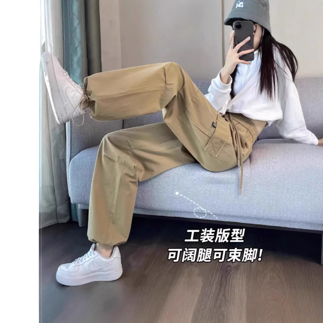 

Overalls Women's 2025 New Spring and Summer Loose High-waisted Wide-leg Sweatpants