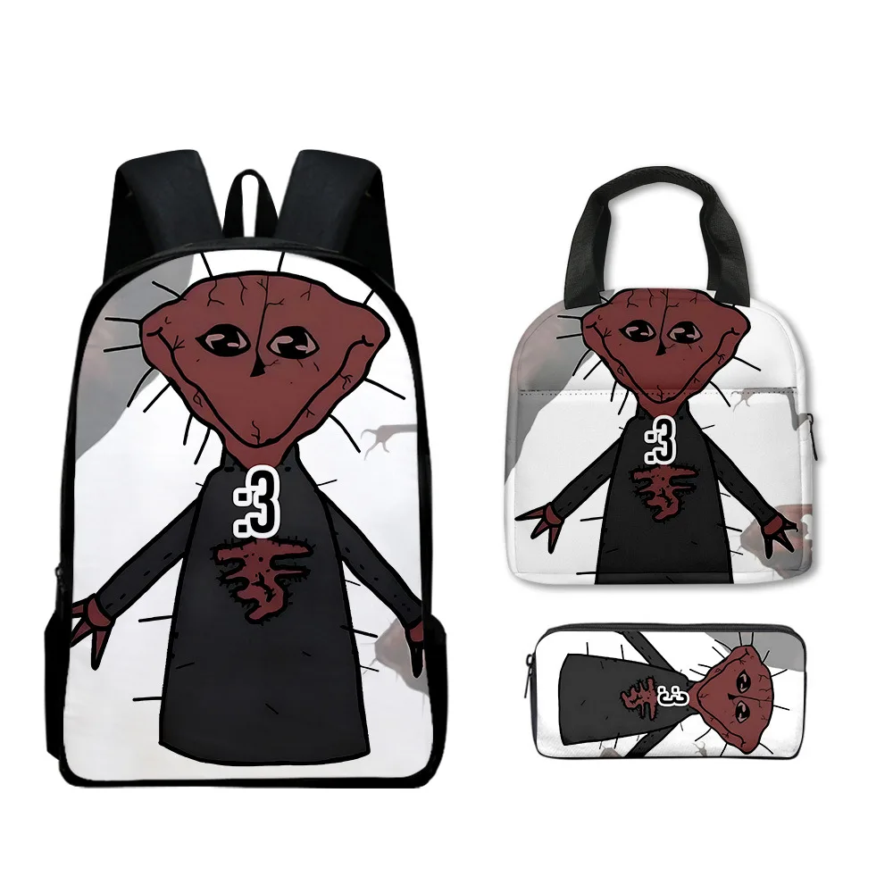 

Популярная новинка в стиле хип-хоп The Boiled One с 3D принтом, 3 шт./компл., школьные сумки для ноутбука, рюкзак, сумка для обеда, пенал