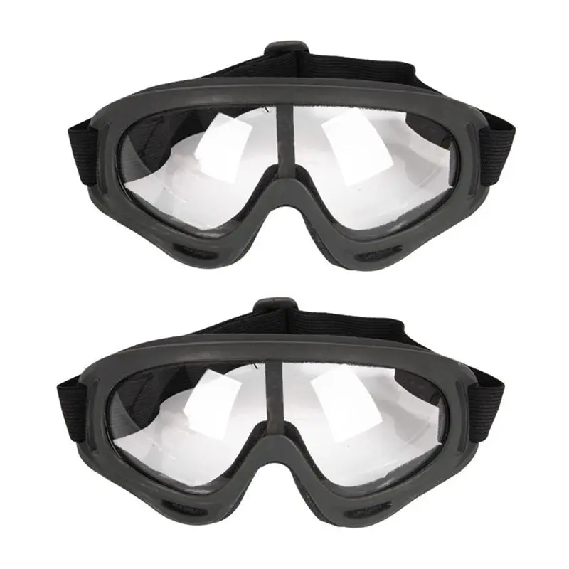 AEF6-2Pcs Goggles Outdoor Sport Glasses Game Clear Goggles