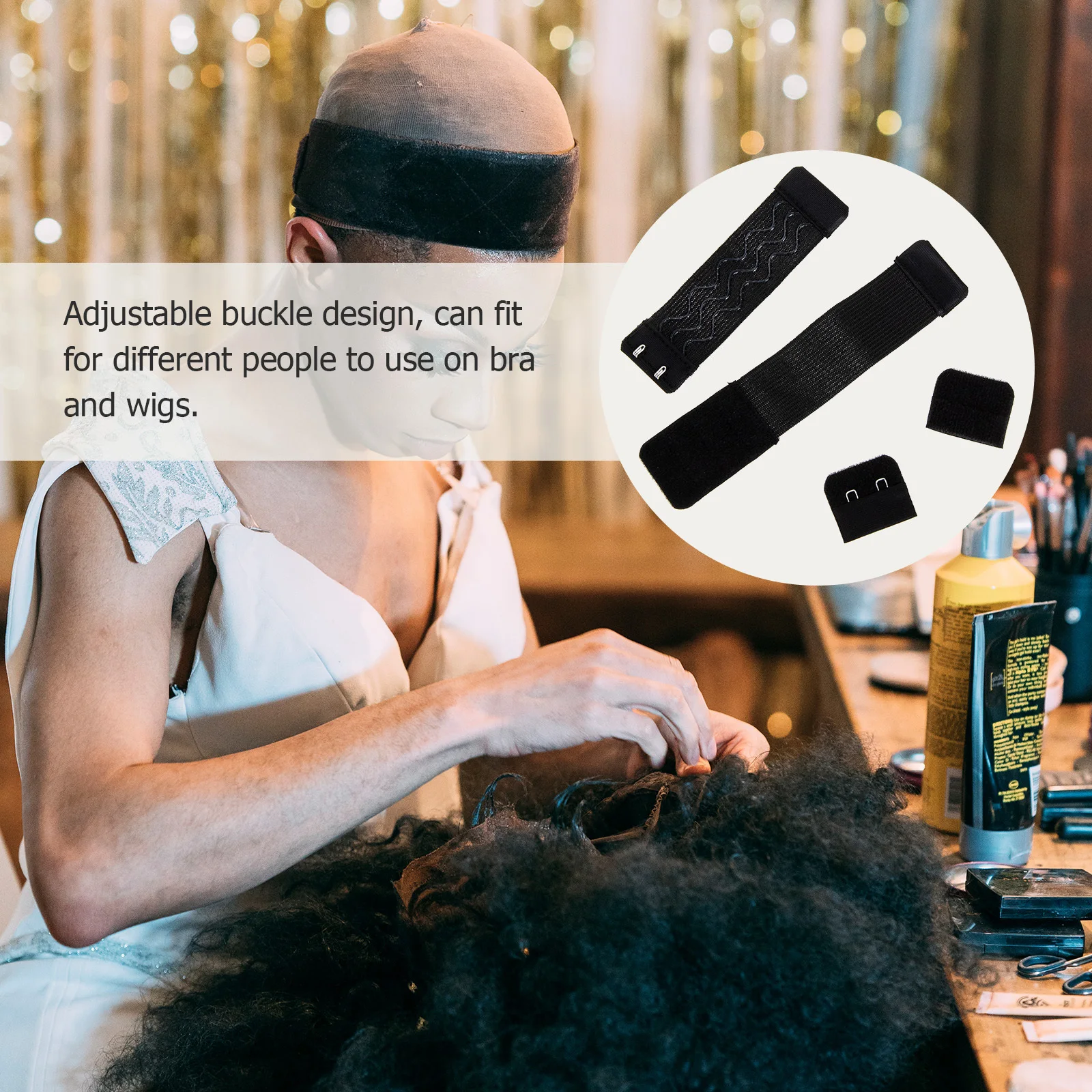 Banda extensora ajustable para mujer, hebilla elástica para sujetador, correa de extensión, sujetador, cierre de tela de malla, 4 Uds.