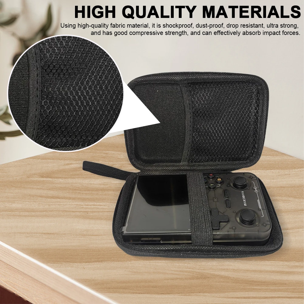 Shockproof Travel Storage Case for K36 R36S R35S Handheld Game Console with Mesh Pocket and Wrist Strap