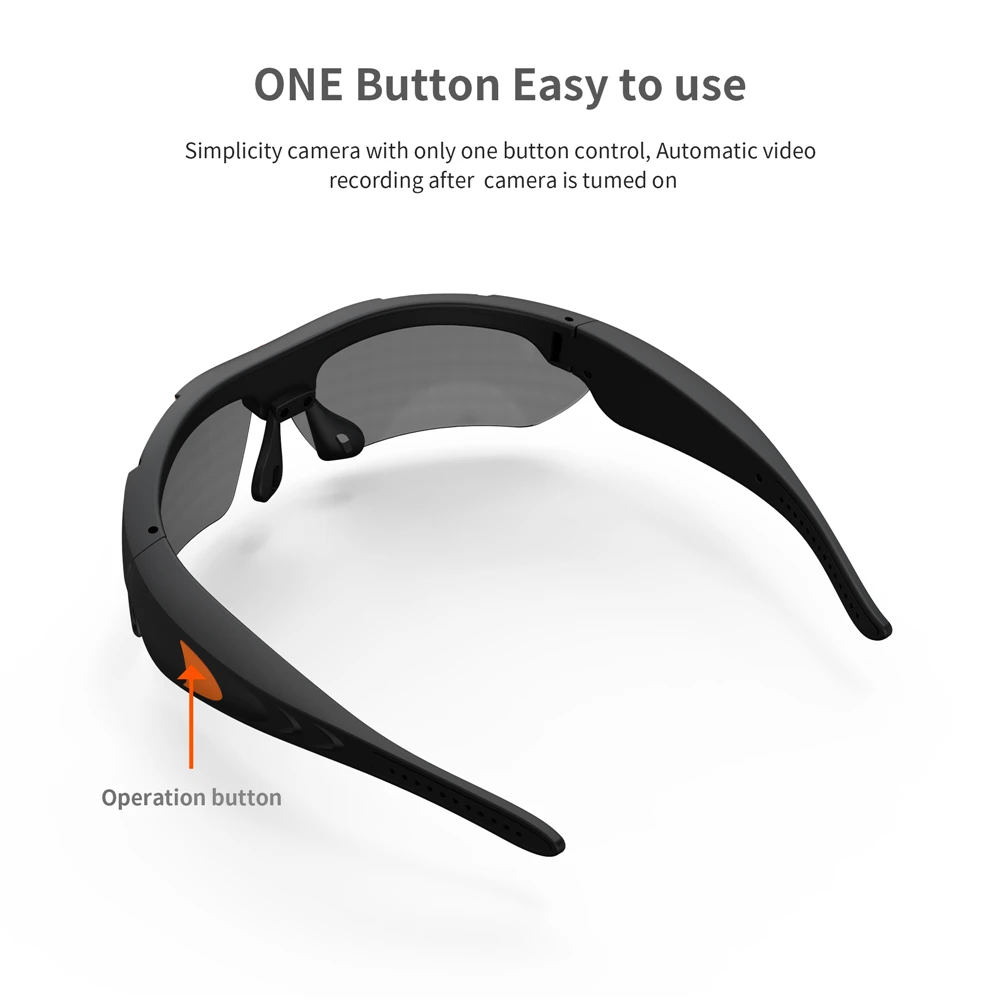 Wearable HD 1080P Camera Outdoor Cycling Glasses Polarized Lens Smart Camcorder Security Protection Video Record Mini Camera