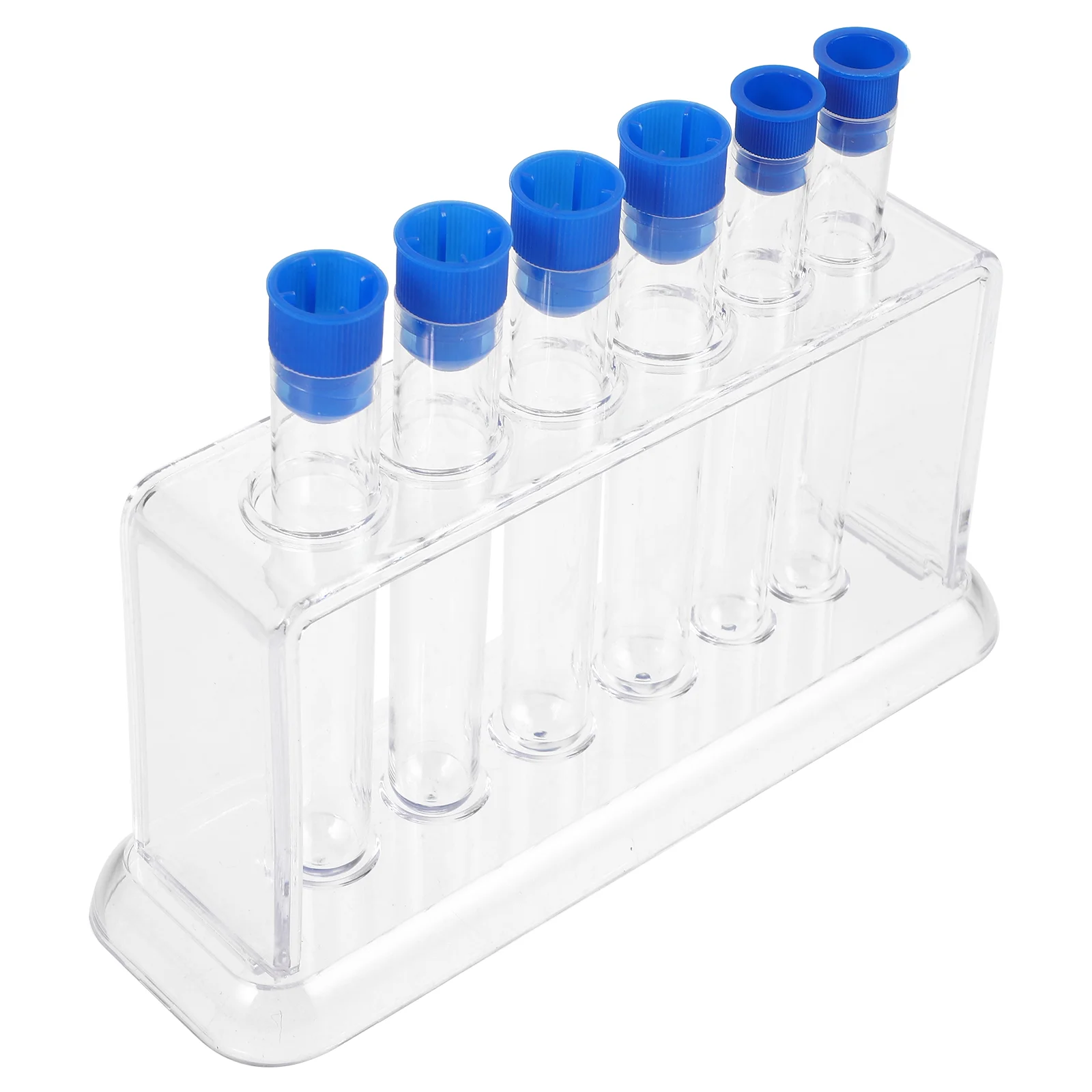 Clear Shelves Test Tube Rack with Tubes Laboratory Puzzle Plastic Holder Support Student