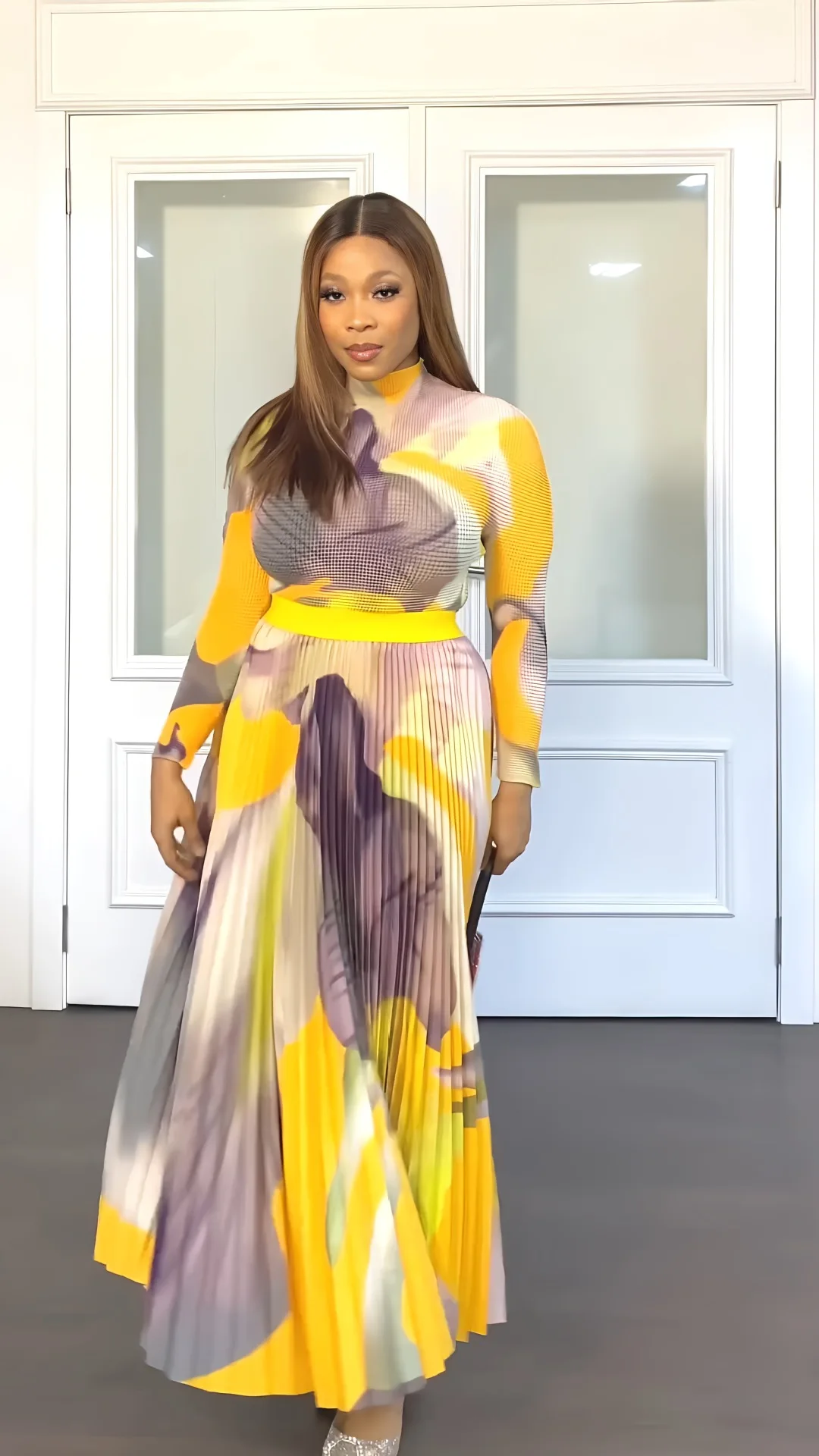Dashiki-Conjunto de dos piezas para mujer, ropa de moda, Tops y faldas estampadas, otoño e invierno, 2023
