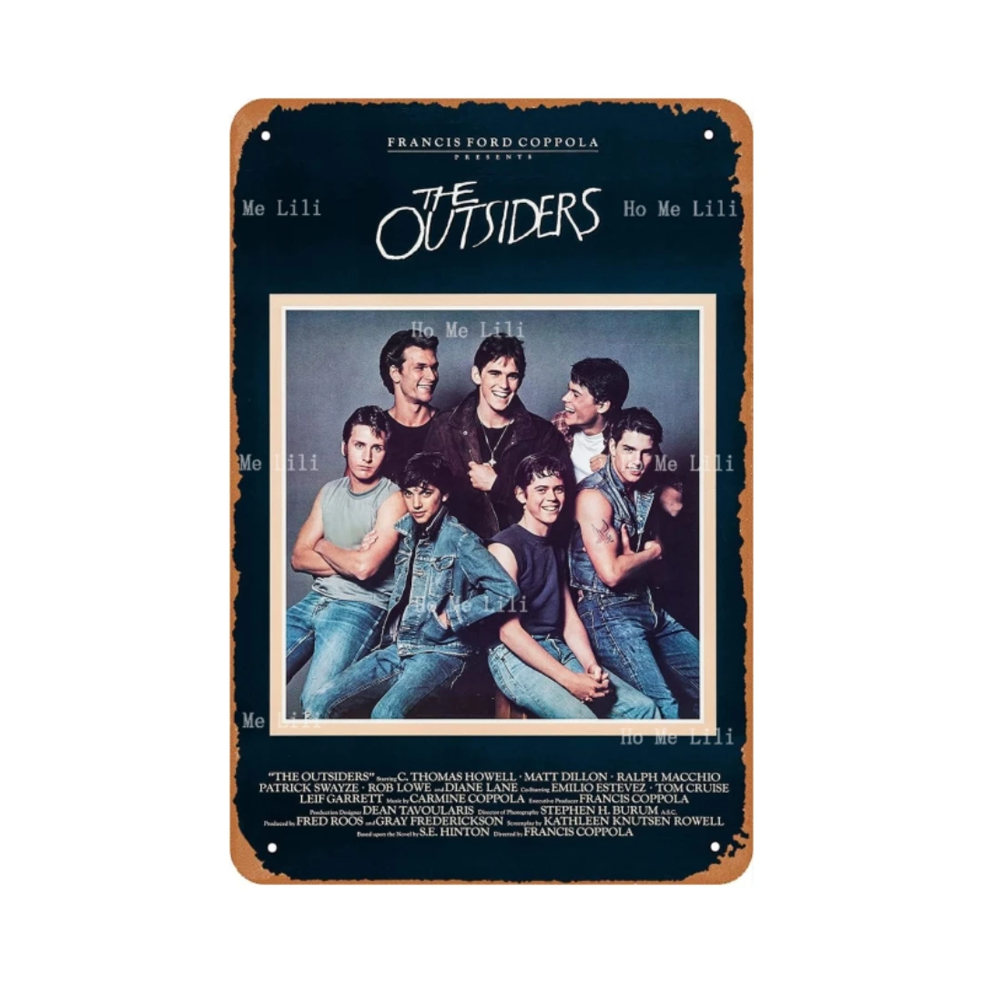 Fumtgsin Vintage Metal Tin Sign The Outsiders Movie Poster For Bars Restaurants Cafes Pubs Decor Metal Sign