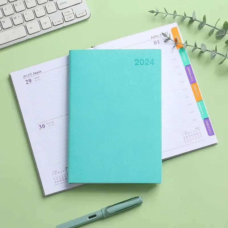 2024 Daily Planner Notebook with English and Spanish Schedules and To-Do Lists - Organize Your Life with Style